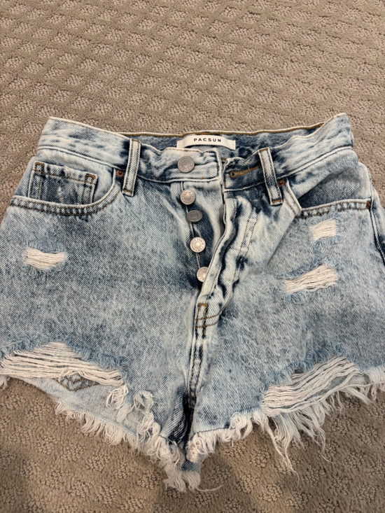 PacSun Pants - PacSun Women’s Vintage High Rise Distressed Jean Shorts Size 22